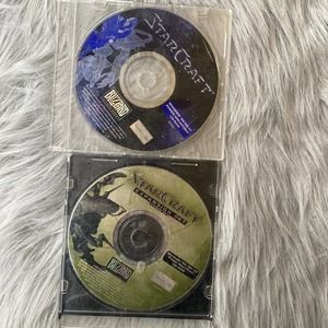 StarCraft & Expansion Set: Brood War PC Game Discs Only Gaming Vintage Y2K